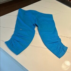 Lululemon Athletica In The Flow Blue Cropped Leggings